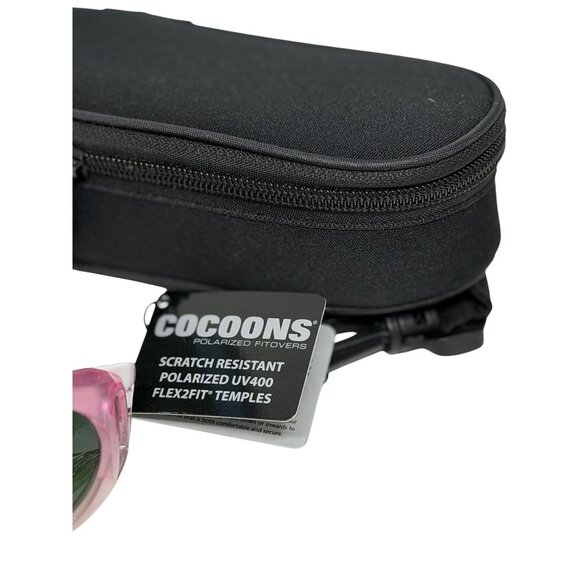 NWB Cocoons Polarized Fitover Sunglasses UV400 Pink Frame Live Eyewear with Case - Picture 3 of 8